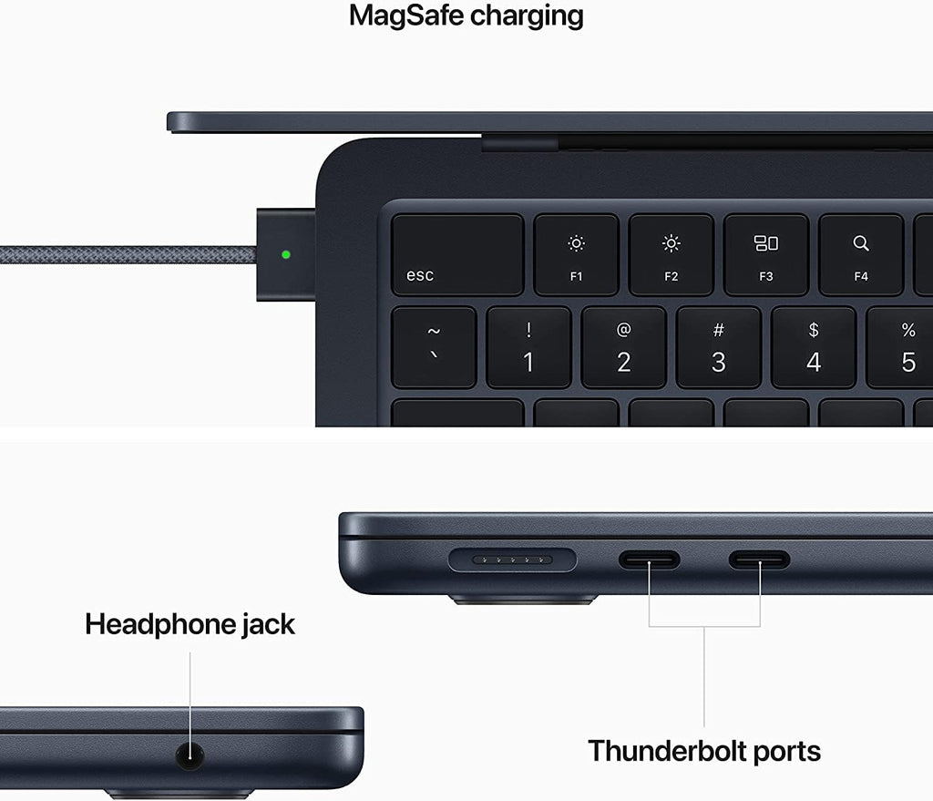 (Refurbished)Apple 2022 MacBook Air Laptop with M2 chip, 13.6-inch, 8GB RAM, 512GB SSD Storage, Midnight (Renewed)